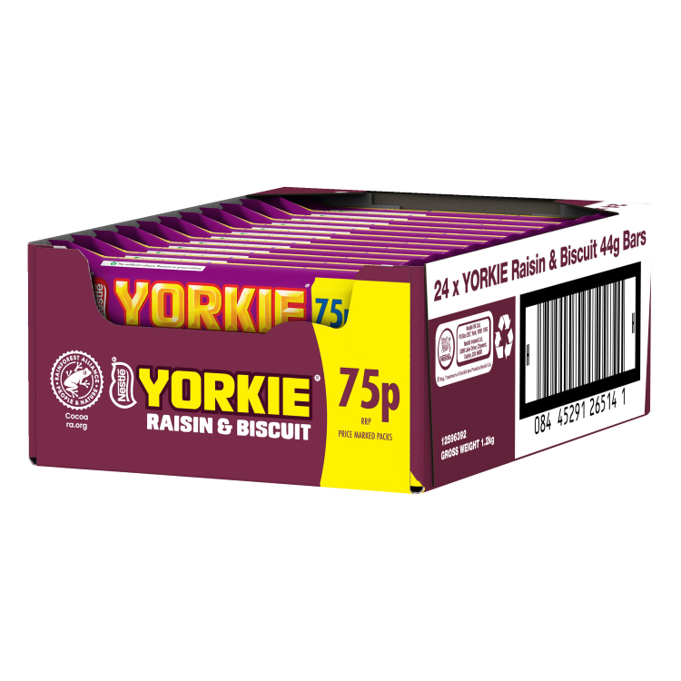 Yorkie Raisin & Biscuit Chocolate Bar 44g - Mobile