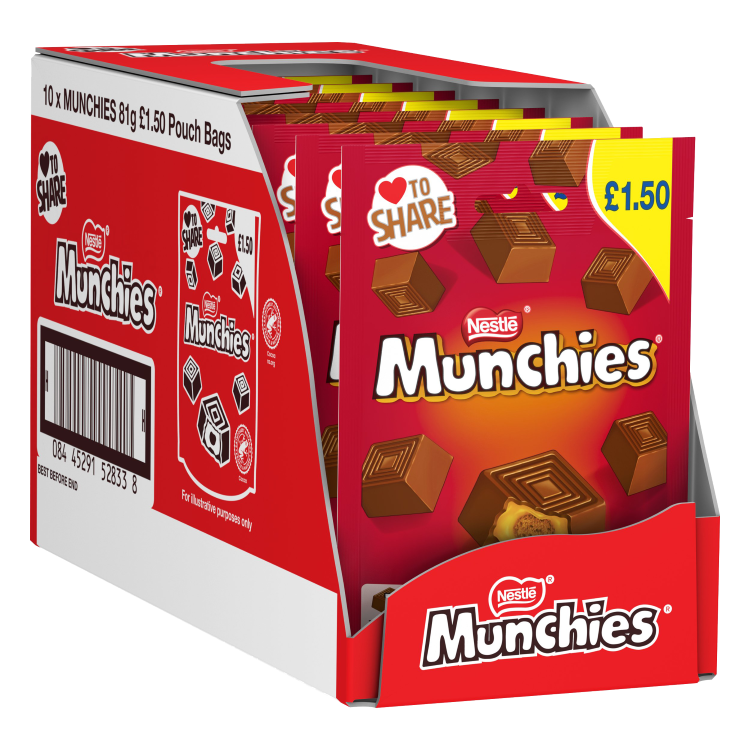 Munchies Milk Chocolate & Caramel Share Bag 81g - Mobile