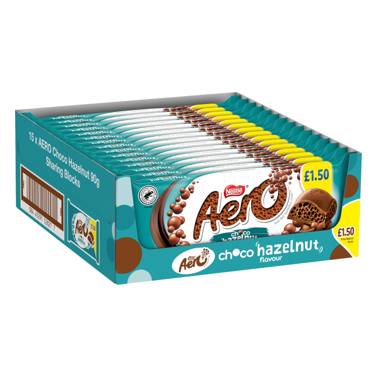 Aero Hazelnut Chocolate Sharing Bar 90g - Mobile