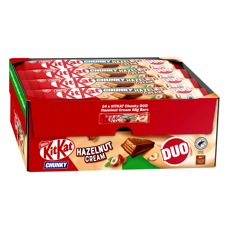 KitKat Chunky DUO Hazelnut Cream Chocolate Bar 68g - Mobile