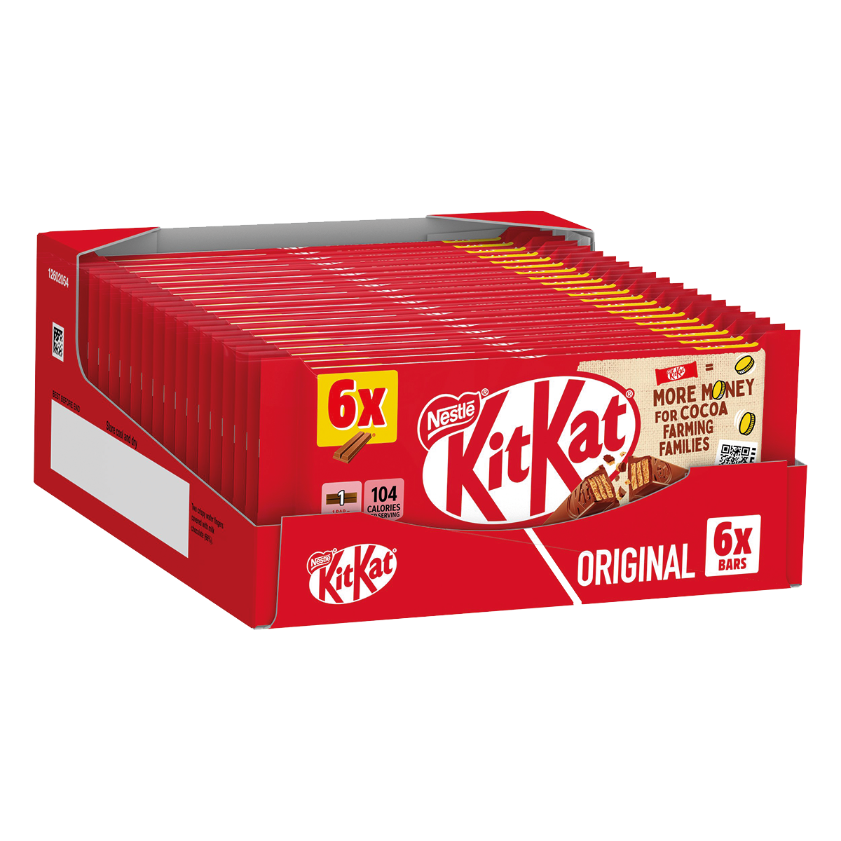 Kitkat 4 Finger Milk Chocolate Biscuit Bar 3 Pack Multipack 124g - Product