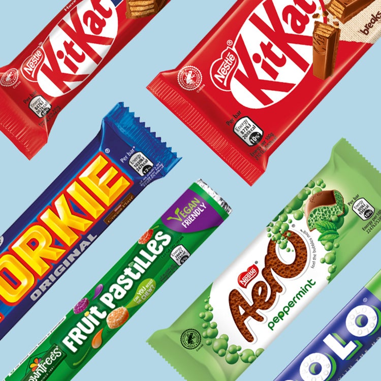 A variety of Nestle packaged products