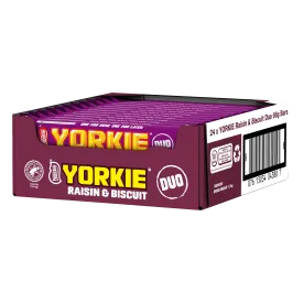 Yorkie DUO Raisin & Biscuit Chocolate Bar 66g - Thumb