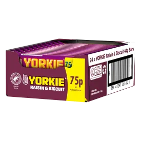 Yorkie Raisin & Biscuit Chocolate Bar 44g - Thumb